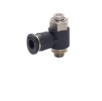 JSDC6-01A PISCO PLASTIC FLOW CONTROL<BR>6MM TUBE X 1/8" G MALE METER OUT, SCREW ADJ