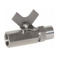 MIDWEST STAINLESS STEEL MINI BALL VALVE<BR>1/4