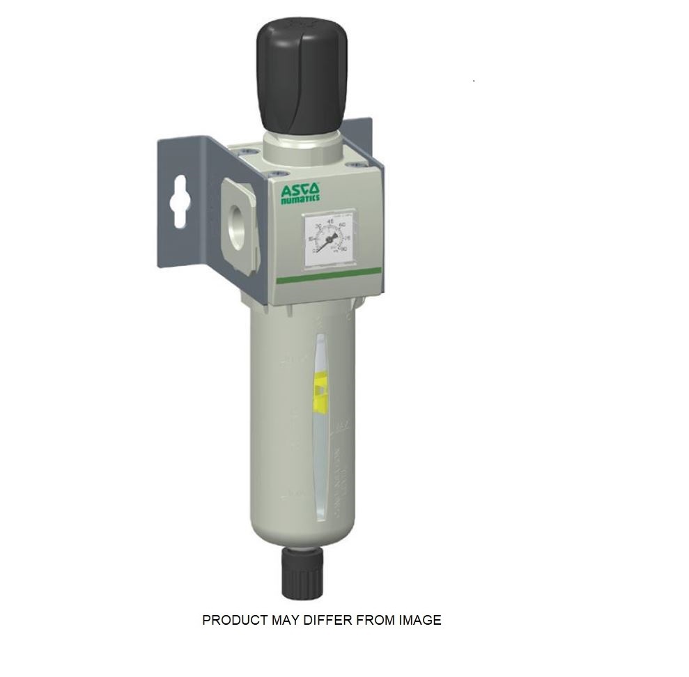 8653APBP5H101GN NUMATICS/AVENTICS PARTICULATE FILTER/REGULATOR<BR>653 SERIES 3/4" NPT, 5MIC, 7-125PSI, PB W/BG, SEMI AD, SIDE BRKS, LP PSI GAUGE/PR