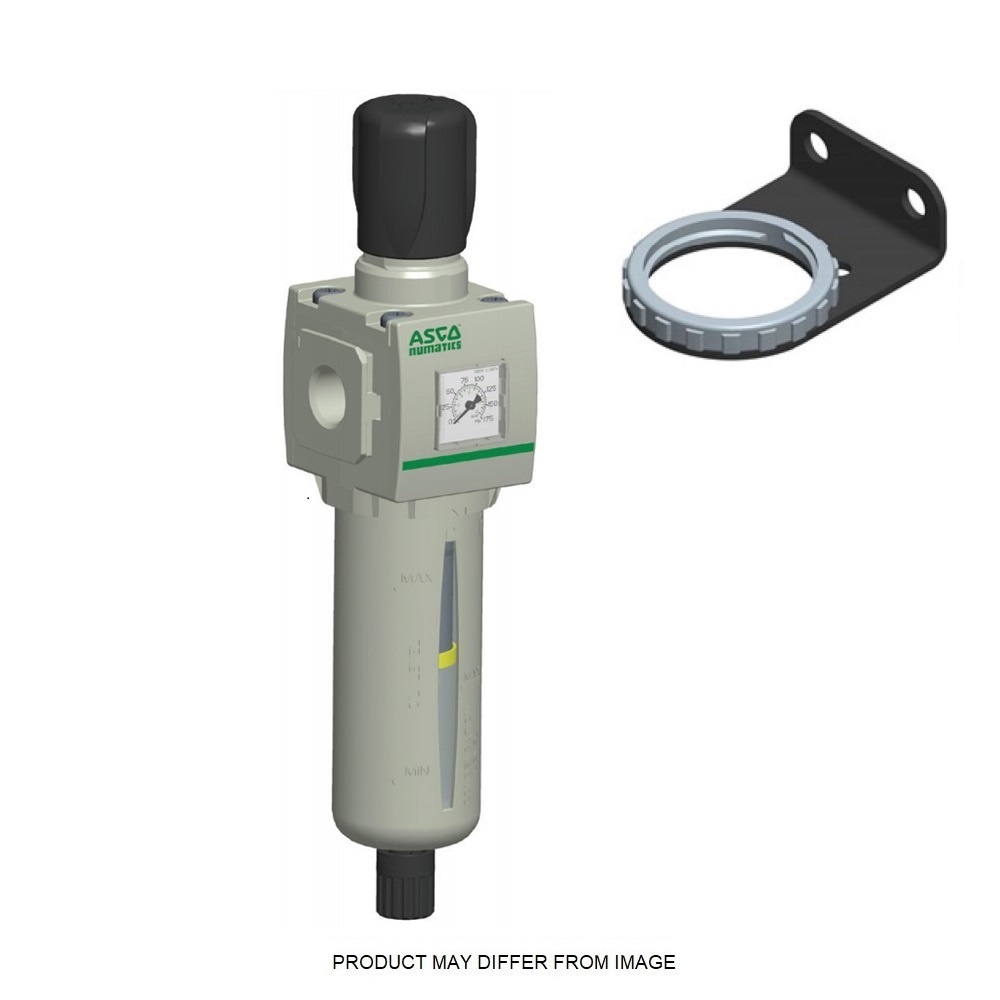 8651ACMP2F119GN NUMATICS/AVENTICS COALESCING FILTER/REGULATOR<BR>651 SERIES 1/4" NPT, 0.3MIC, PF, 7-125PSI, PB W/BG, SEMI AD, PN/BRK, LP PSI GAUGE