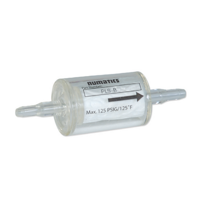 PLR-B NUMATICS/AVENTICS MINI FILTER PL SERIES PLASTIC IN-LINE DISPOSABLE 0.01 MICRON FILTER, DUAL BARBED