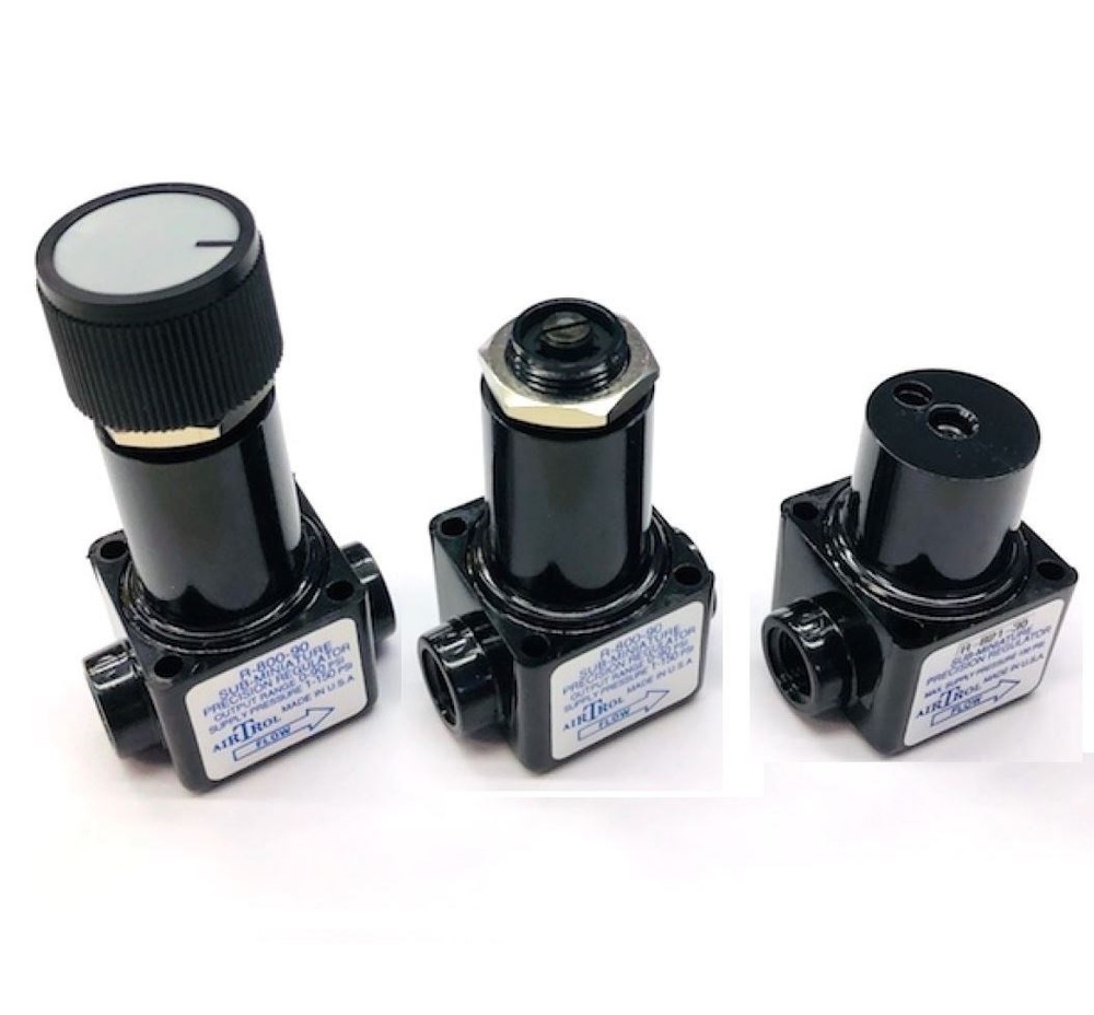R-900-60-W/K AIRTROL PRECISION REGULATOR<BR>10/32" UNF FEMALE .5-60 PSI W/KNOB