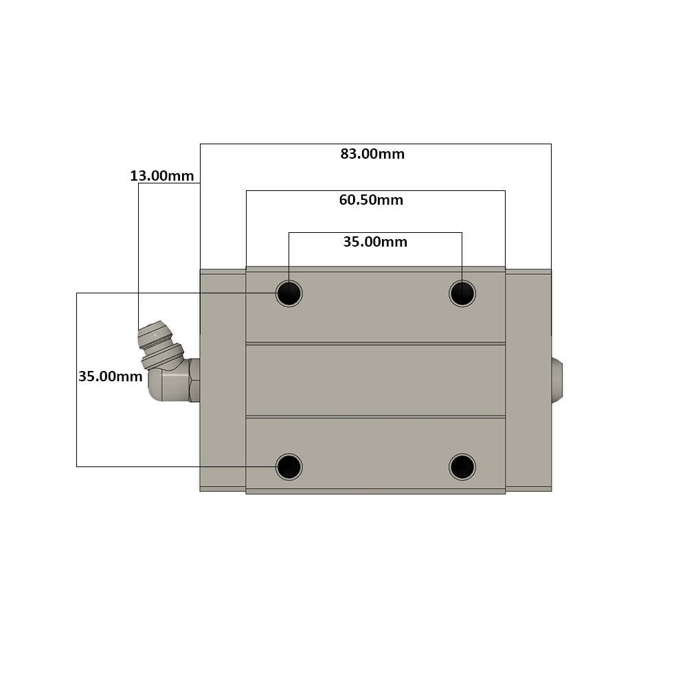LSD25BK-HN-H-D-M6 AIRTAC LOW PROFILE RAIL BEARING<br>LSD 25MM SERIES, HIGH ACCURACY WITH NO PRELOAD (D) STANDARD, SQUARE MOUNT - NORMAL BODY