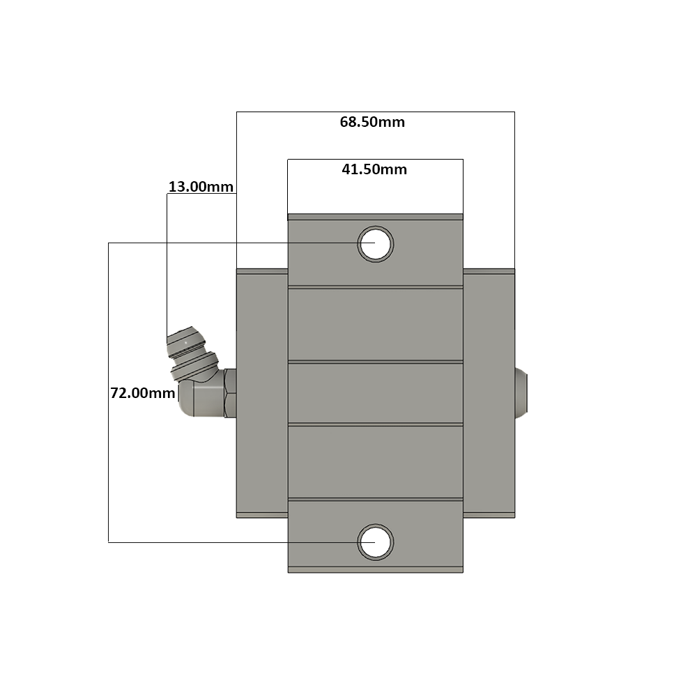 LSD30BK-F2S-H-B-M6 AIRTAC LOW PROFILE RAIL BEARING<br>LSD 30MM SERIES, HIGH ACCURACY WITH LIGHT PRELOAD (B), BOTTOM MOUNTING FLANGE - SHORT BODY