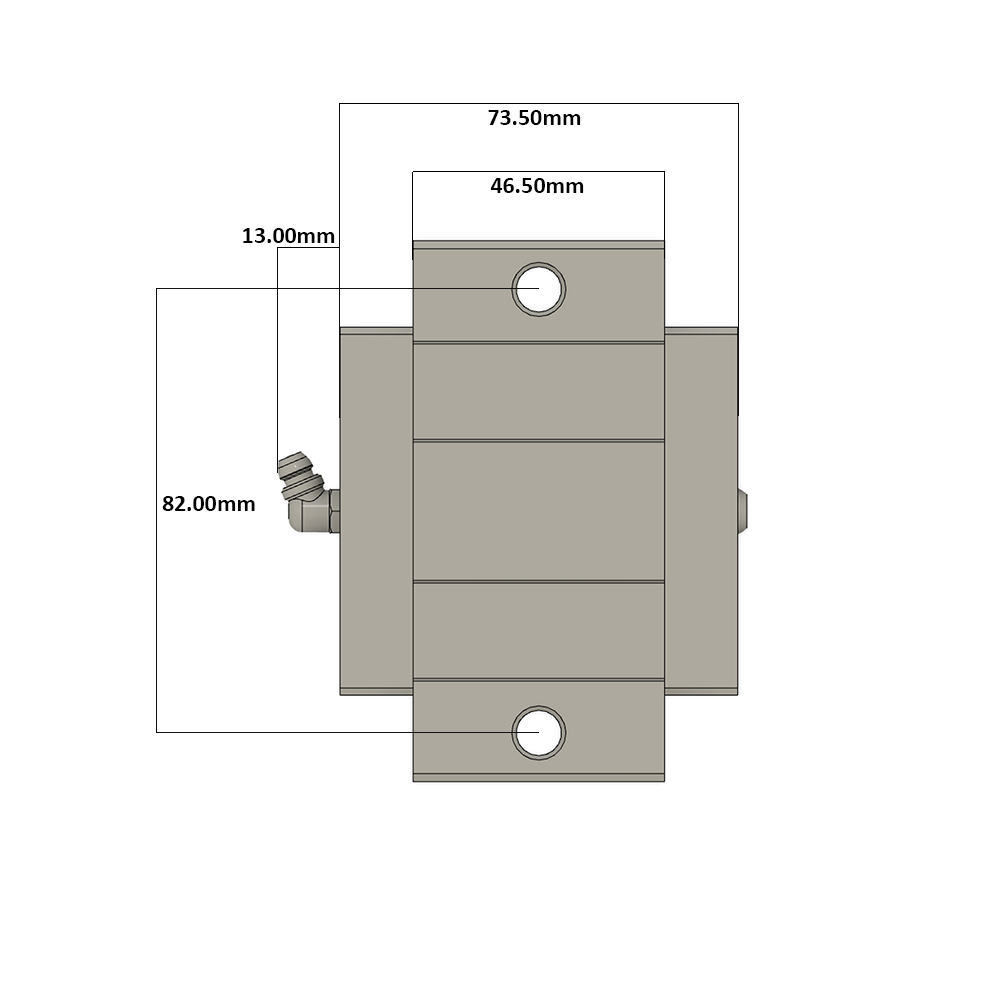 LSD35BK-F2S-N-B-M6 AIRTAC LOW PROFILE RAIL BEARING<br>LSD 35MM SERIES, NORMAL ACCURACY WITH LIGHT PRELOAD (B), BOTTOM MOUNTING FLANGE - SHORT BODY