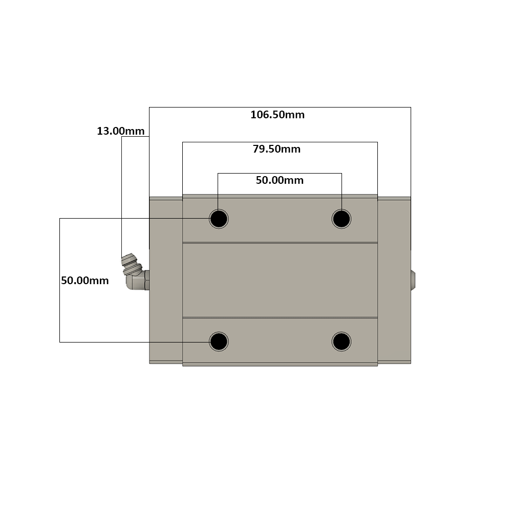 LSD35BK-HN-H-SB-M6 AIRTAC LOW PROFILE RAIL BEARING<br>LSD 35MM SERIES, HIGH ACCURACY WITH MEDIUMIUM PRELOAD (SB), SQUARE MOUNT - NORMAL BODY