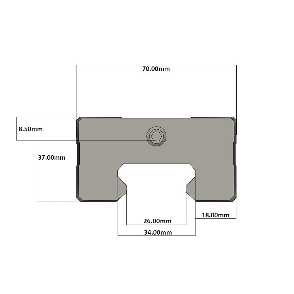 LSD35BK-HS-H-D-M6 AIRTAC LOW PROFILE RAIL BEARING<br>LSD 35MM SERIES, HIGH ACCURACY WITH NO PRELOAD (D) STANDARD, SQUARE MOUNT - SHORT BODY