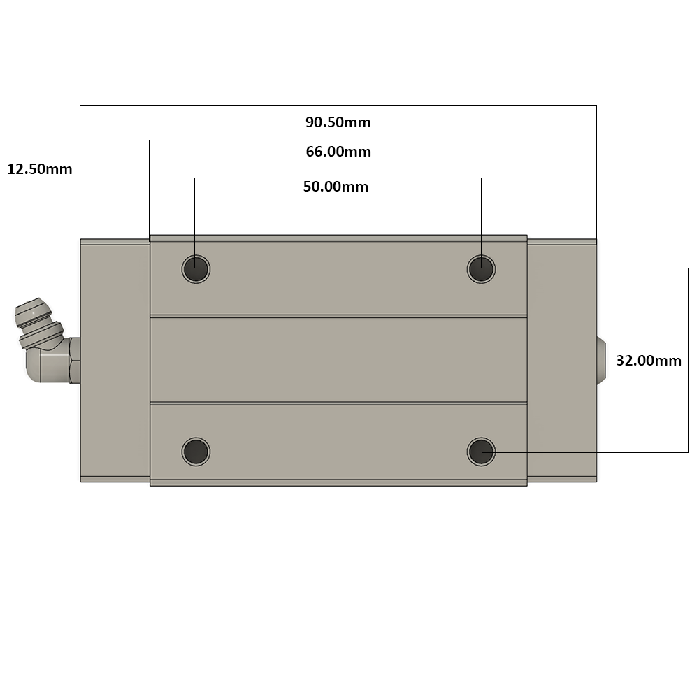 LSH20BK-HL-H-B-M6 AIRTAC PROFILE RAIL BEARING<br>LSH 20MM SERIES, HIGH ACCURACY WITH LIGHT PRELOAD (B), SQUARE MOUNT - LONG BODY