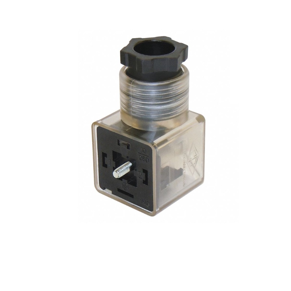 P5103-1751000 CANFIELD SOLENOID VALVE CONNECTOR<BR>FORM A DIN 3+G PG11 CG FW LED/MOV, 6-48VAC/DC (BK)