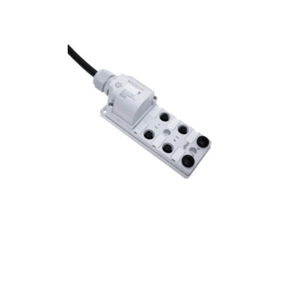 JDC-65P-215-C020 MENCOM JUNCTION BLOCK<BR>6-5 PIN M12 W/ 2M SIDE PUR BK 48VAC/DC PNP LED