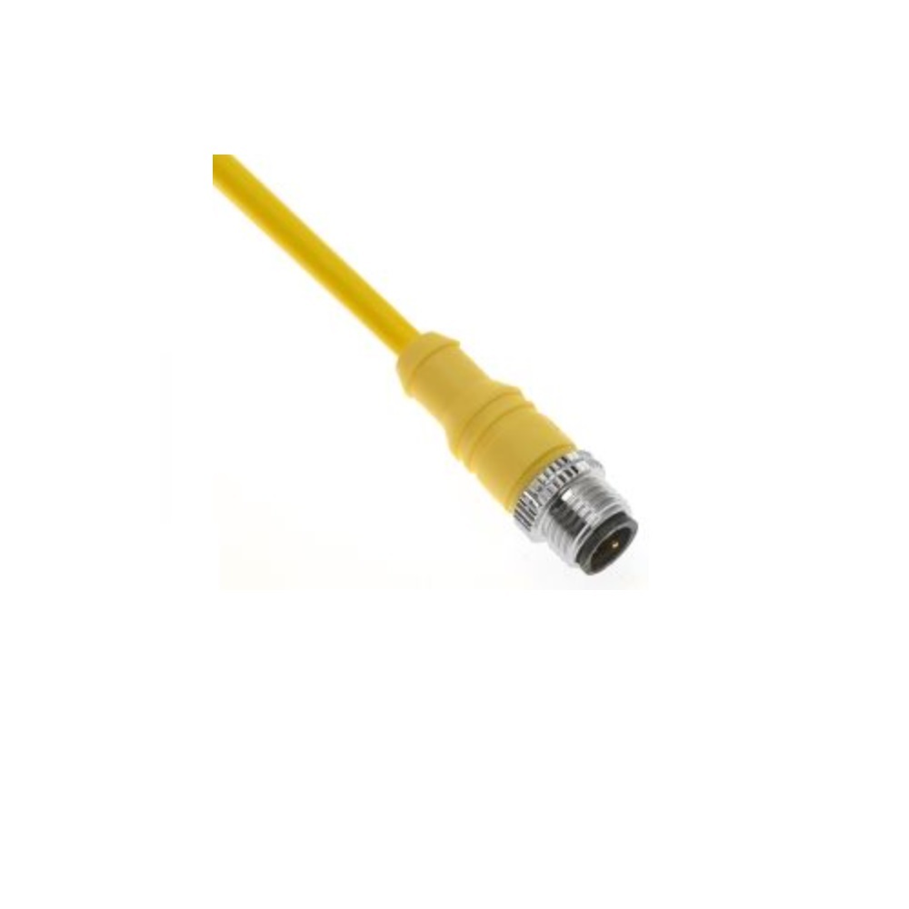 MDC-4MP-1M MENCOM CORDSET<BR>4 PIN M12 MALE STR 1M PVC YE 22AWG 300VAC/DC