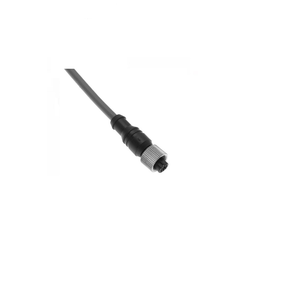 MEC-4FP-2M MENCOM CORDSET<BR>4 PIN M12 (EURO) FEMALE STR 2M PVC GY 22AWG 300VAC/DC