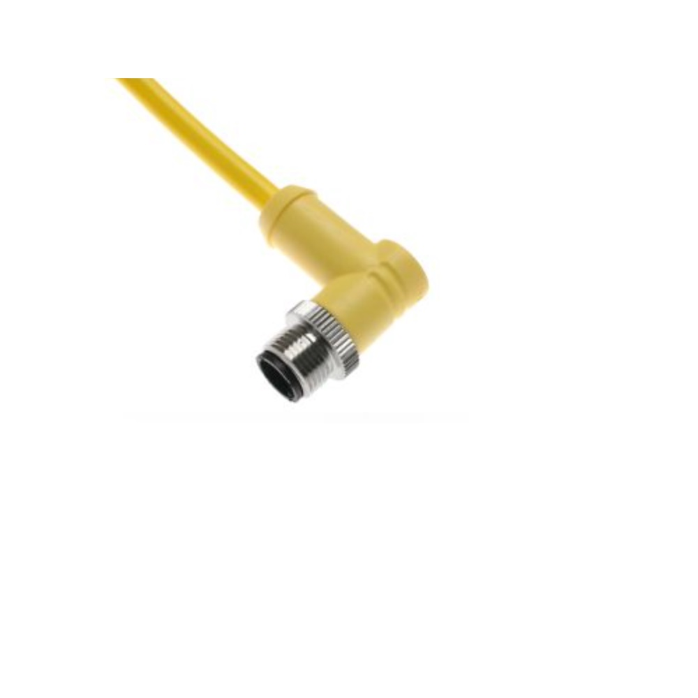 MDC-3MP-2M-R MENCOM CORDSET<BR>3 PIN M12 MALE ELB 2M PVC YE 22AWG 300VAC/DC