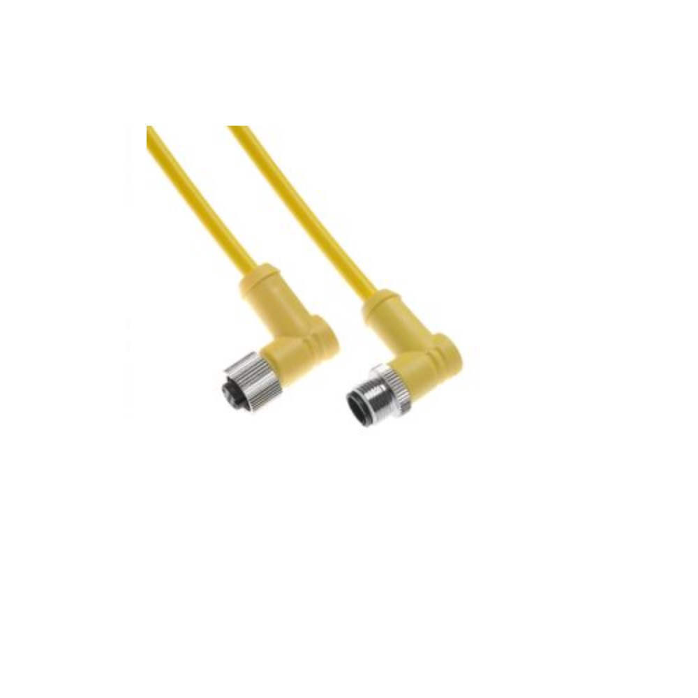 MDC-4MFP-5M-R MENCOM CORDSET<BR>4 PIN M12 M/F ELB 5M PVC YE 22AWG 300VAC/DC