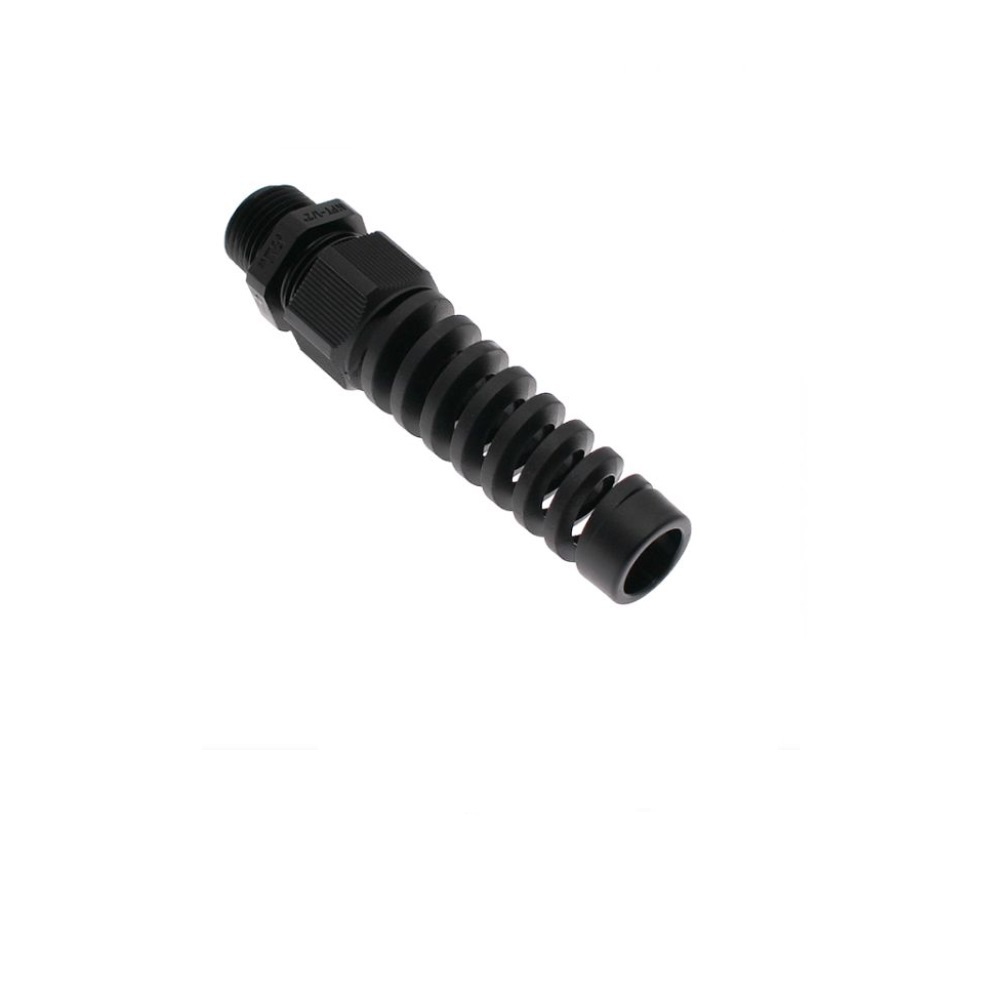 PCG-1/2Y-BS MENCOM CABLE GLAND<BR>1/2" NPT MALE THR 6-12MM CG PLASTIC W/STRAIN RELIEF (BLACK)