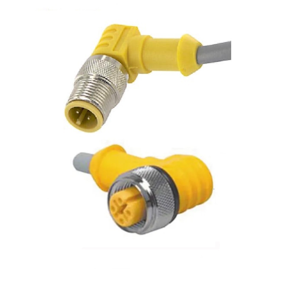 WK 4.4T-6-WS 4.4T TURCK CORDSET<BR>4 PIN M12 F/M ELB 6M PVC GY 22AWG 250VAC/DC