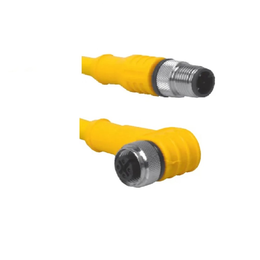 WKC 4.4T-4-RSC 4.4T/S1587 TURCK CORDSET<BR>4 PIN M12 F/M ELB/STR 4M TPE YE WELD 18AWG 250VAC/DC