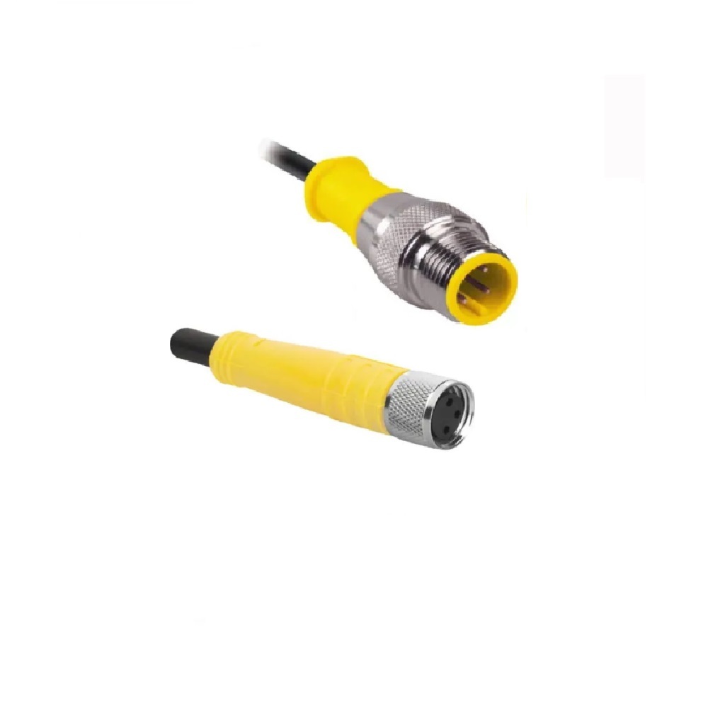 PKG 4M-3-RS 4.4T/S90 TURCK CORDSET<BR>4 PIN M12/M8 M/F STR 3M TPU BK HI-FLEX 24AWG 125VAC/DC