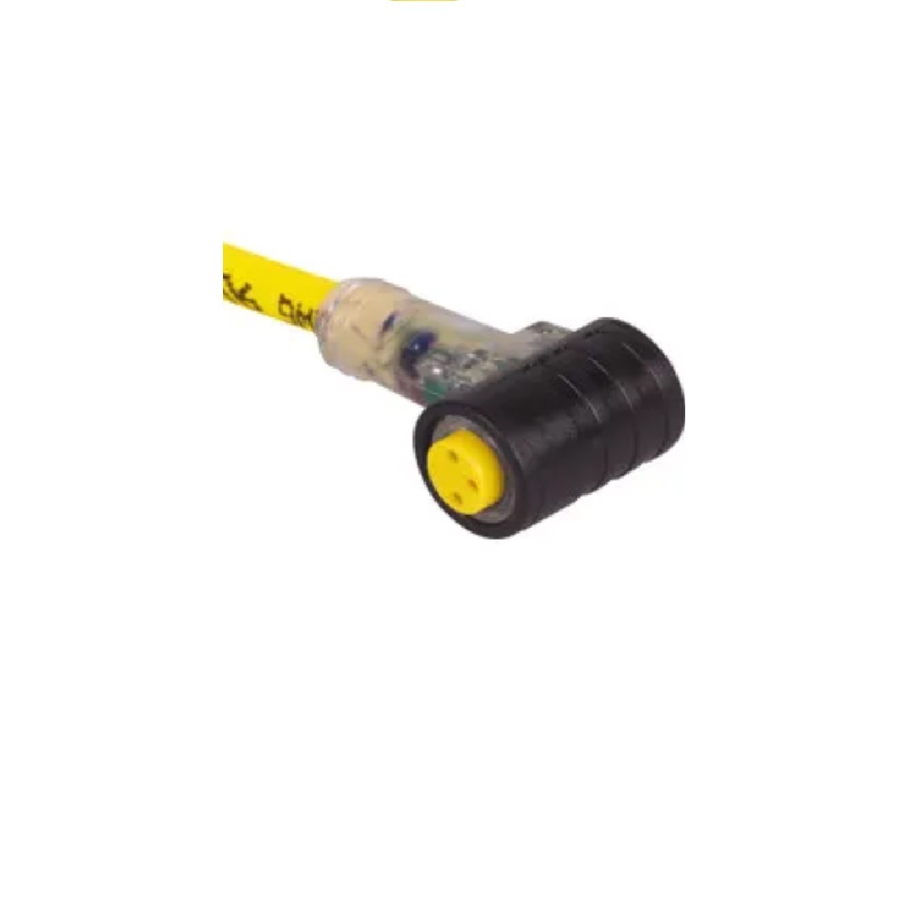 PKW 3Z-P7X2-6/S90 TURCK CORDSET<BR>3 PIN M8 FEMALE ELB 6M TPU BK HI-FLEX 24AWG 10-30VDC PNP LED