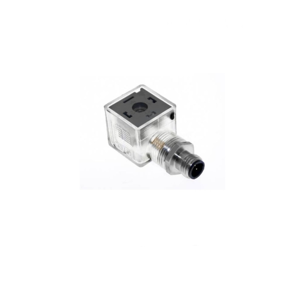230-371-4MDC FLOTRONICS SOLENOID VALVE ADAPTER<BR>FORM A DIN 2+G/4 PIN M12 MALE LED/MOV, 24VAC/DC