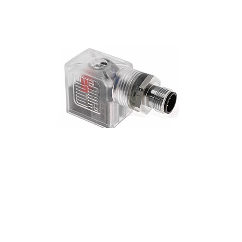 VDG-029-3401 MENCOM SOLENOID VALVE ADAPTER<BR>FORM B IND 2+G/4 PIN M12 MALE LED/MOV, 24VDC