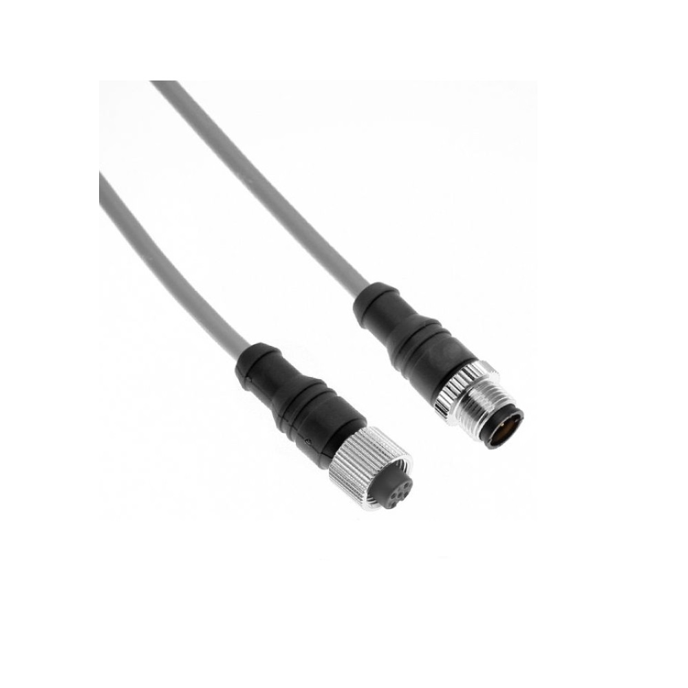 MDC-4MFP-2M-GY MENCOM CORDSET<BR>4 PIN M12 M/F STR 2M PVC GY 22AWG 300VAC/DC