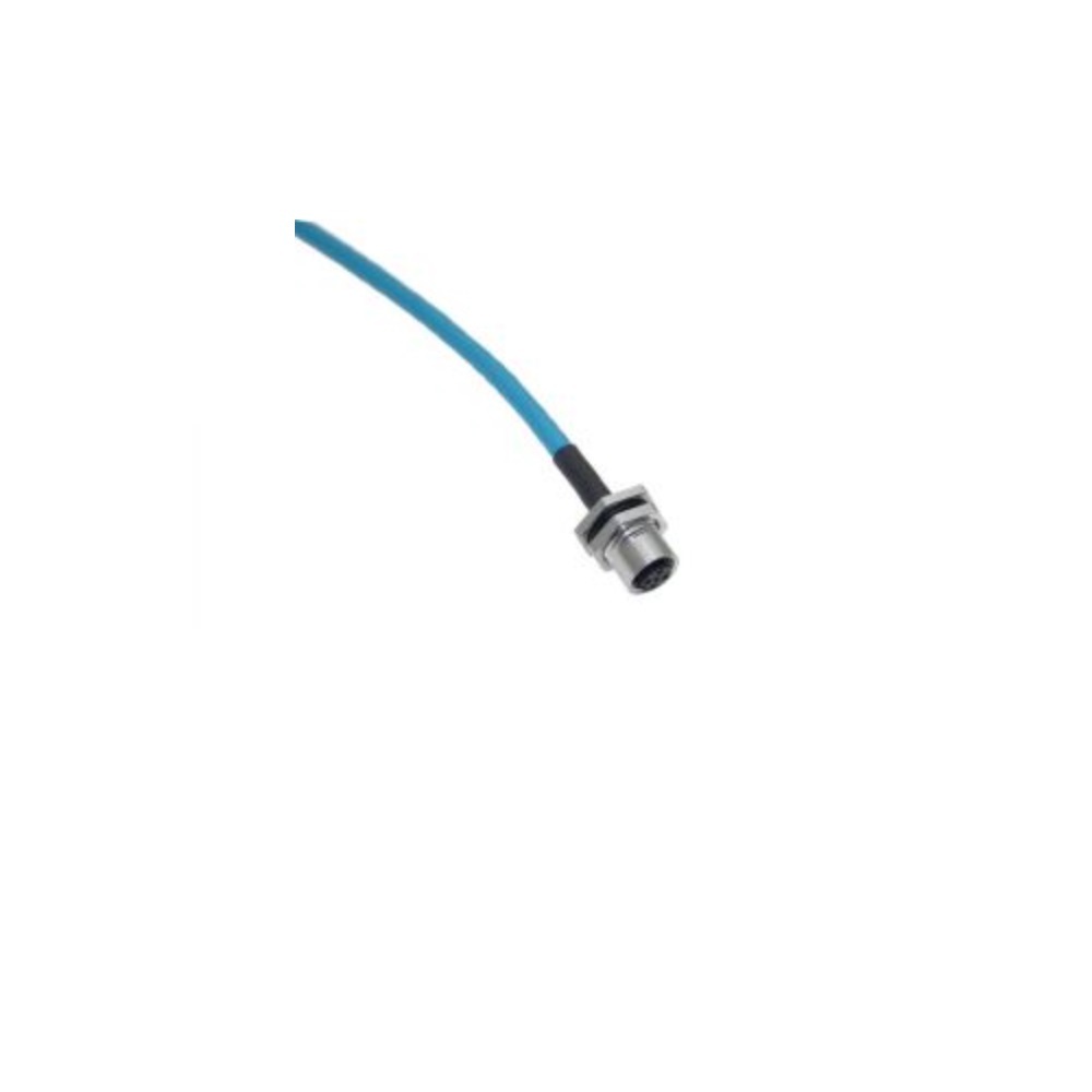 MDE45-8MR-BM-2M MENCOM ETHERNET CORDSET<BR>8 PIN M12 MALE STR BM 2M PVC TEAL HI-FLEX 24AWG 60VAC/DC