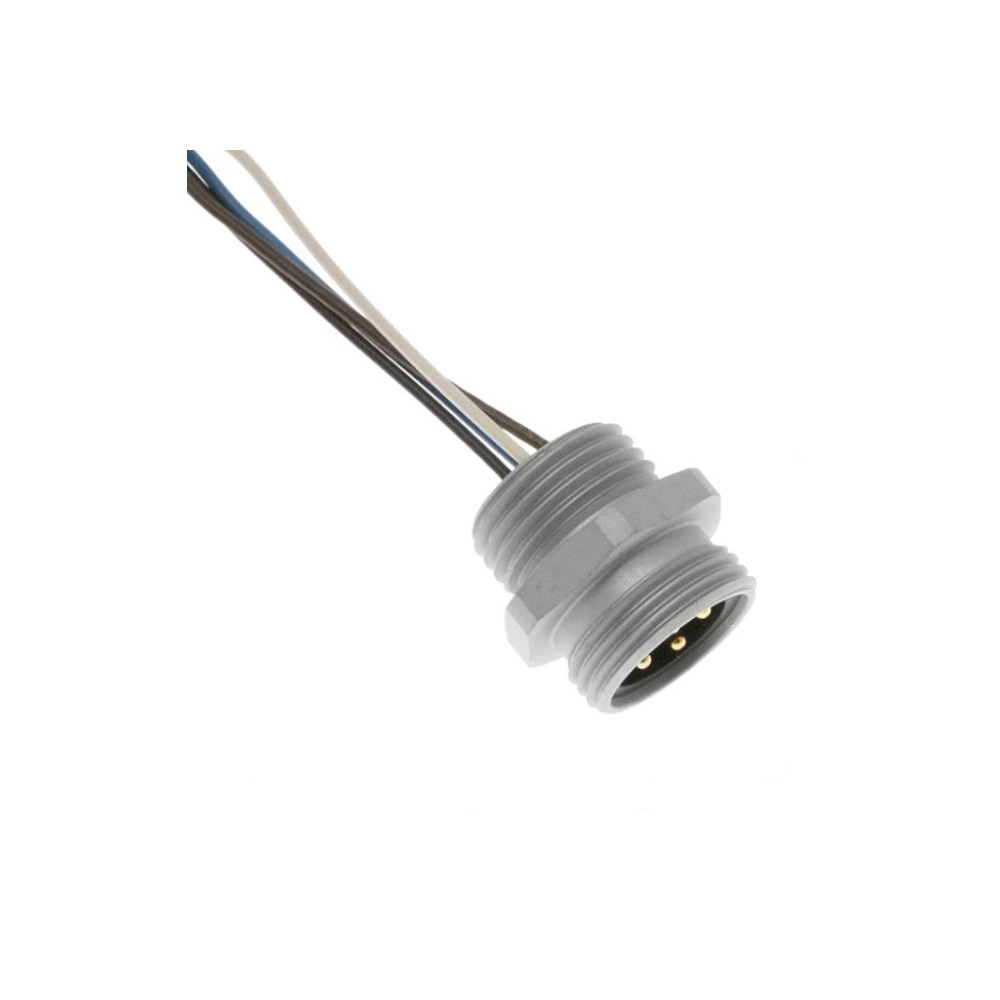 MINC-4MR-1M-18 MENCOM RECEPTACLE<BR>4 PIN 7/8" MINI MALE STR FM 1M 18AWG 600VAC/DC