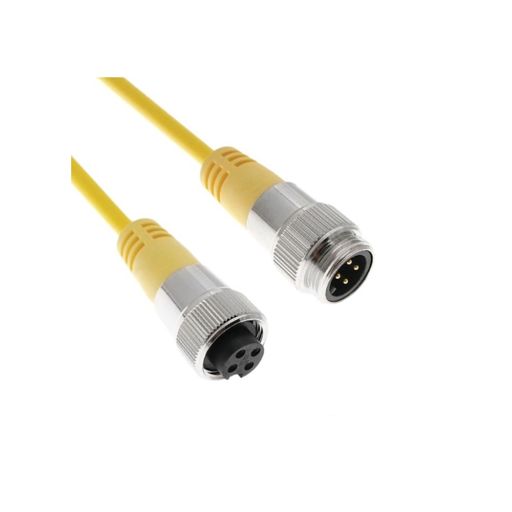 MINC-4MFPX-2M MENCOM CORDSET<BR>4 PIN 7/8" MINI M/F STR 2M PVC YE 18AWG 300VAC/DC