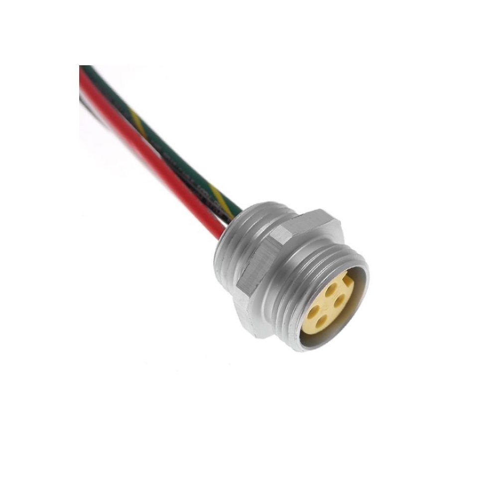 MIN-5FR-1 MENCOM RECEPTACLE<BR>5 PIN 7/8" MINI FEMALE STR FM 1' 1/2" NPT THR 16AWG 600VAC/DC