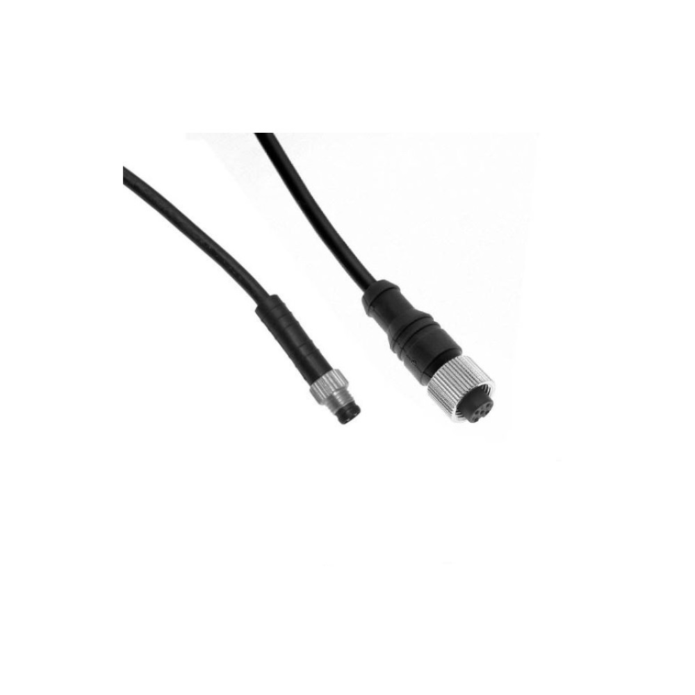 NANTDC-4MFP-1M MENCOM CORDSET<BR>4 PIN M12/M8 F/M STR 1M PVC BK 24AWG 60VAC/DC