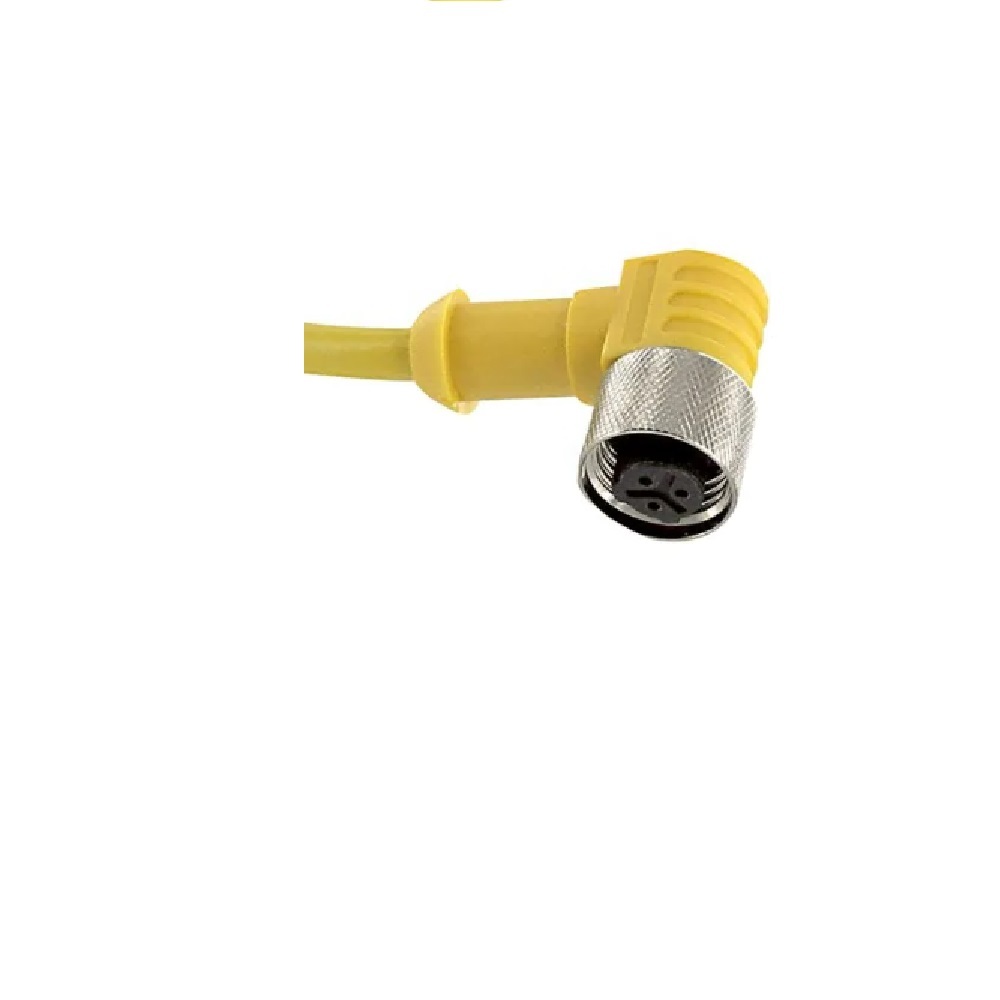 WKB 4T-2 TURCK CORDSET<BR>4 PIN M12 FEMALE ELB 2M PVC YE 22AWG 250VAC/DC
