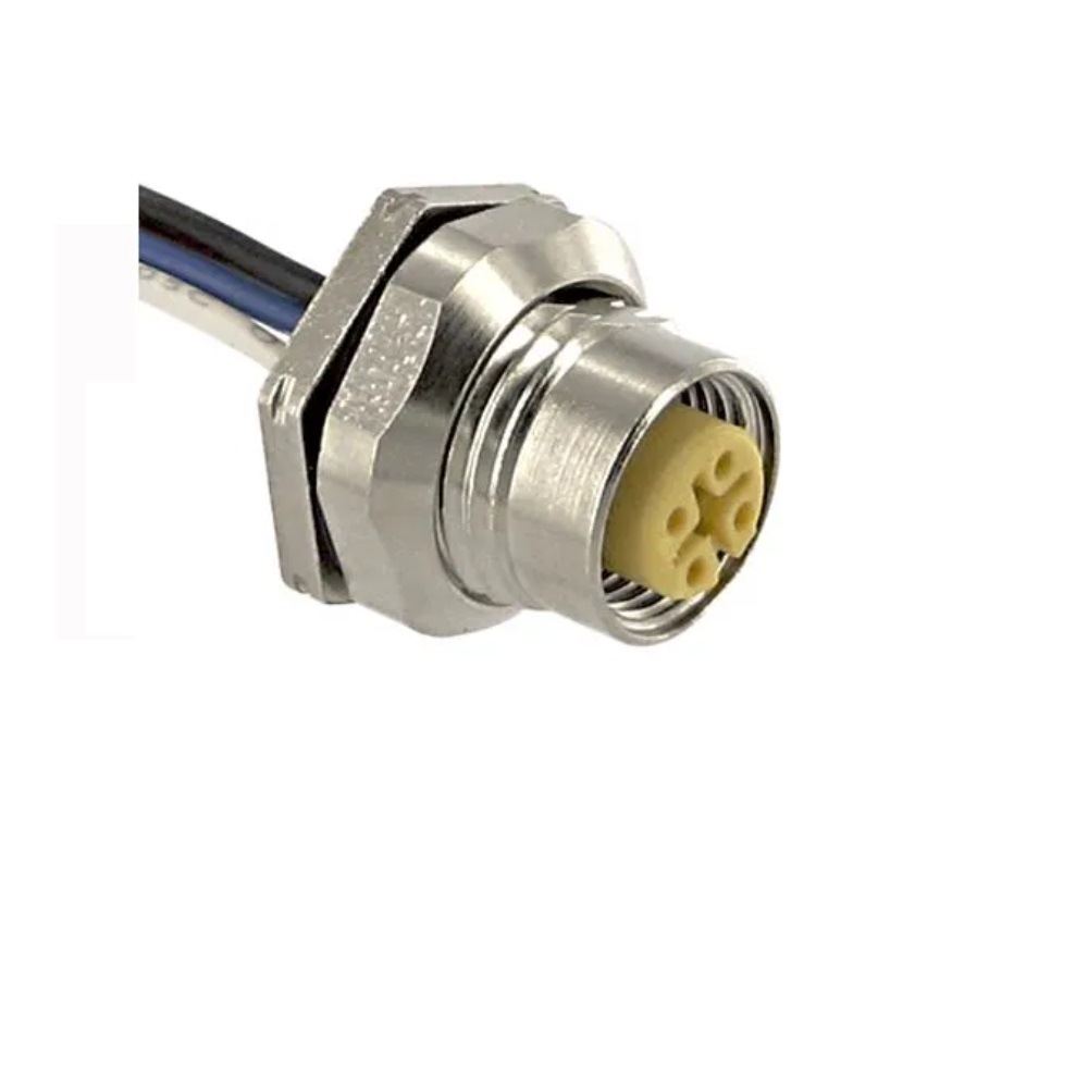 FKFD 4.5-1 TURCK CIRCULAR CONNECTOR<BR>5 PIN M12 FEMALE STR BM 1M 22AWG PG9 THR 60VAC/75VDC