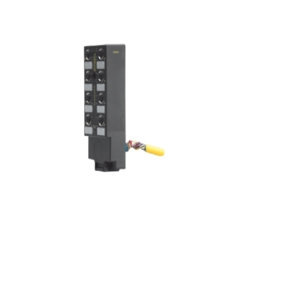 8MB12Z-5P3-5 TURCK JUNCTION BLOCK<BR>8-5 PIN M12 / 2M BACK EXIT PVC YE 10-30VDC PNP LED