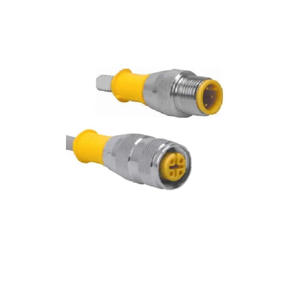 RK 4.43T-10-RS 4.43T TURCK CORDSET<BR>4 PIN M12 F/M STR 10M PVC YE 22AWG 250VAC/DC
