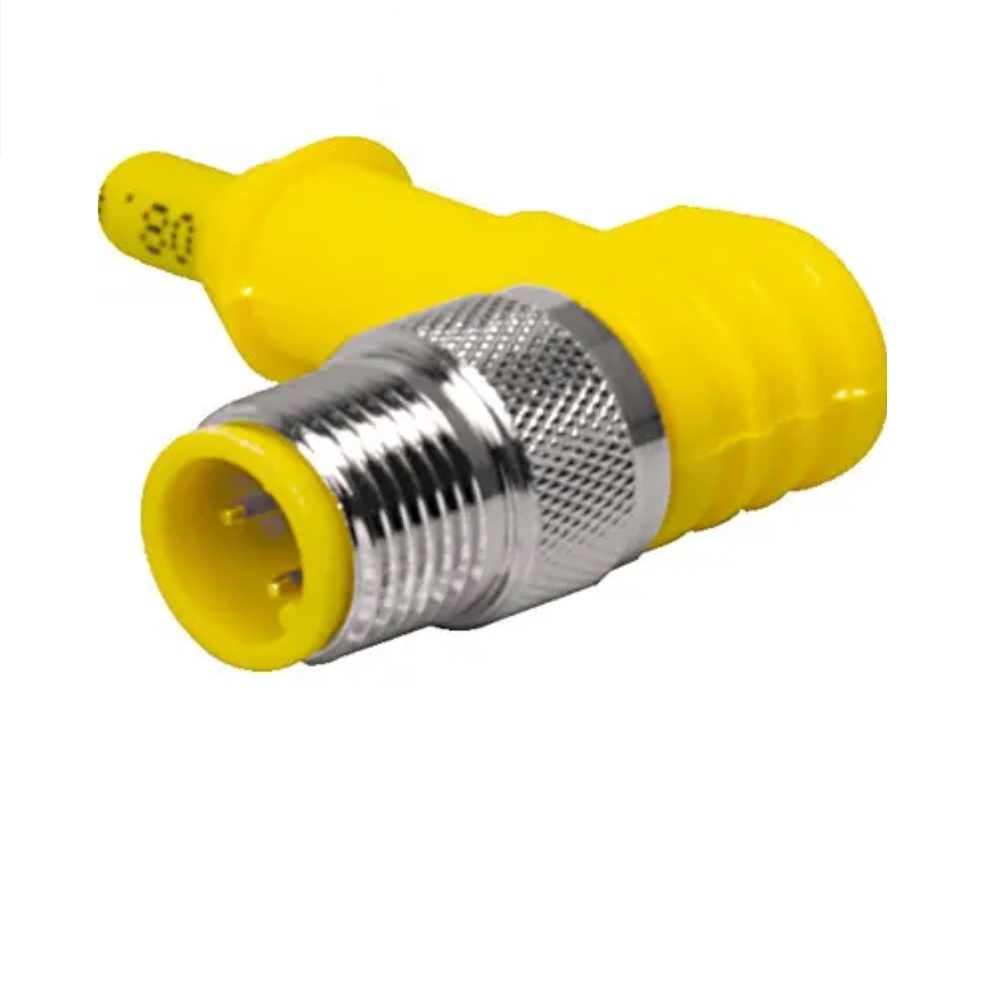 WSS 10T-4 TURCK CORDSET<BR>10 PIN M12 MALE ELB 4M PVC GY 24AWG 60VAC/75VDC