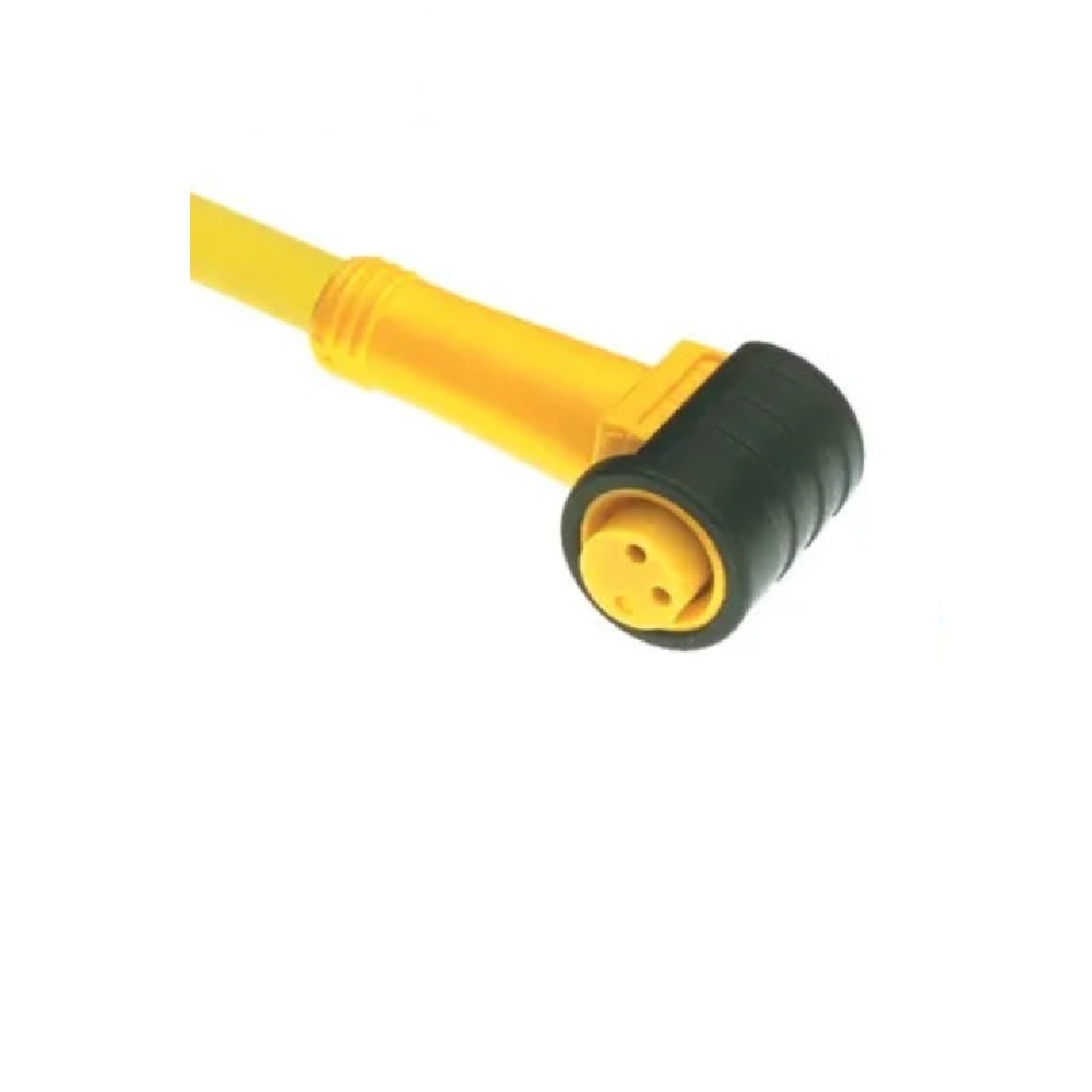 PKW 3Z-4 TURCK CORDSET<BR>3 PIN M8 FEMALE ELB 4M PVC YE 24AWG 125VAC/DC