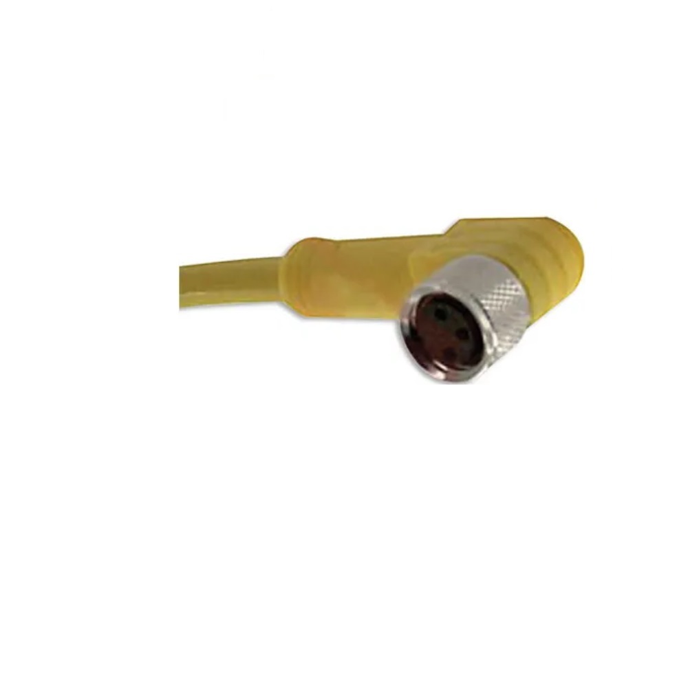 PKW 3M-6 TURCK CORDSET<BR>3 PIN M8 FEMALE ELB 6M PVC YE 24AWG 125VAC/DC