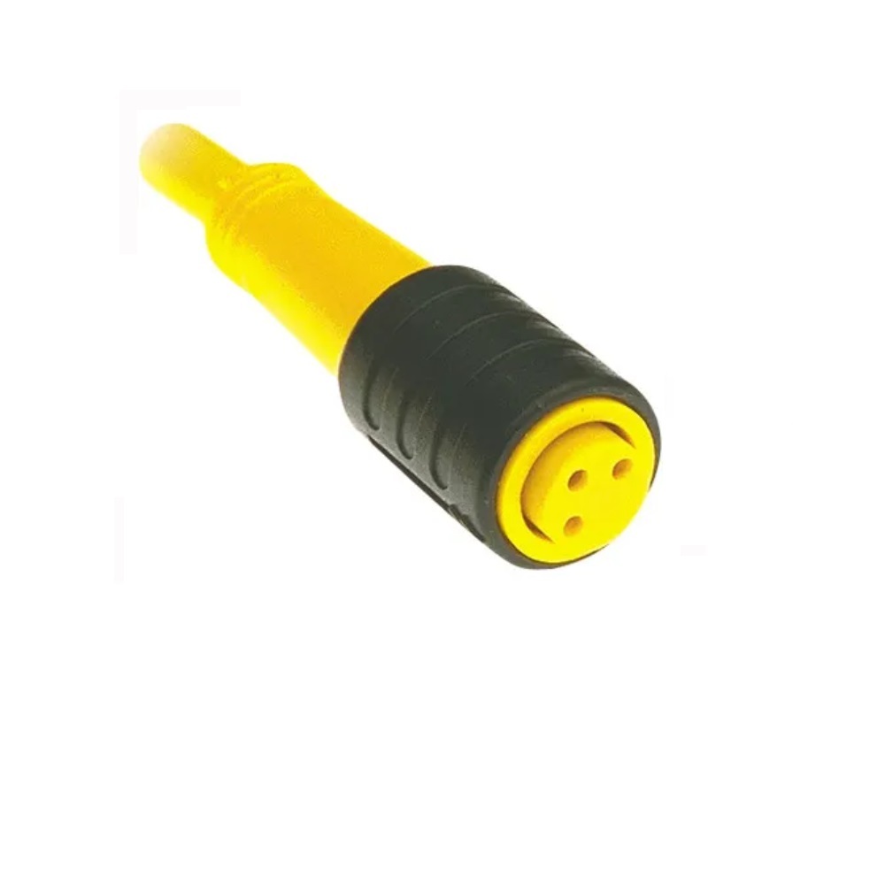 PKG 3Z-5 TURCK CORDSET<BR>3 PIN M8 FEMALE STR 5M PVC YE 24AWG 125VAC/DC