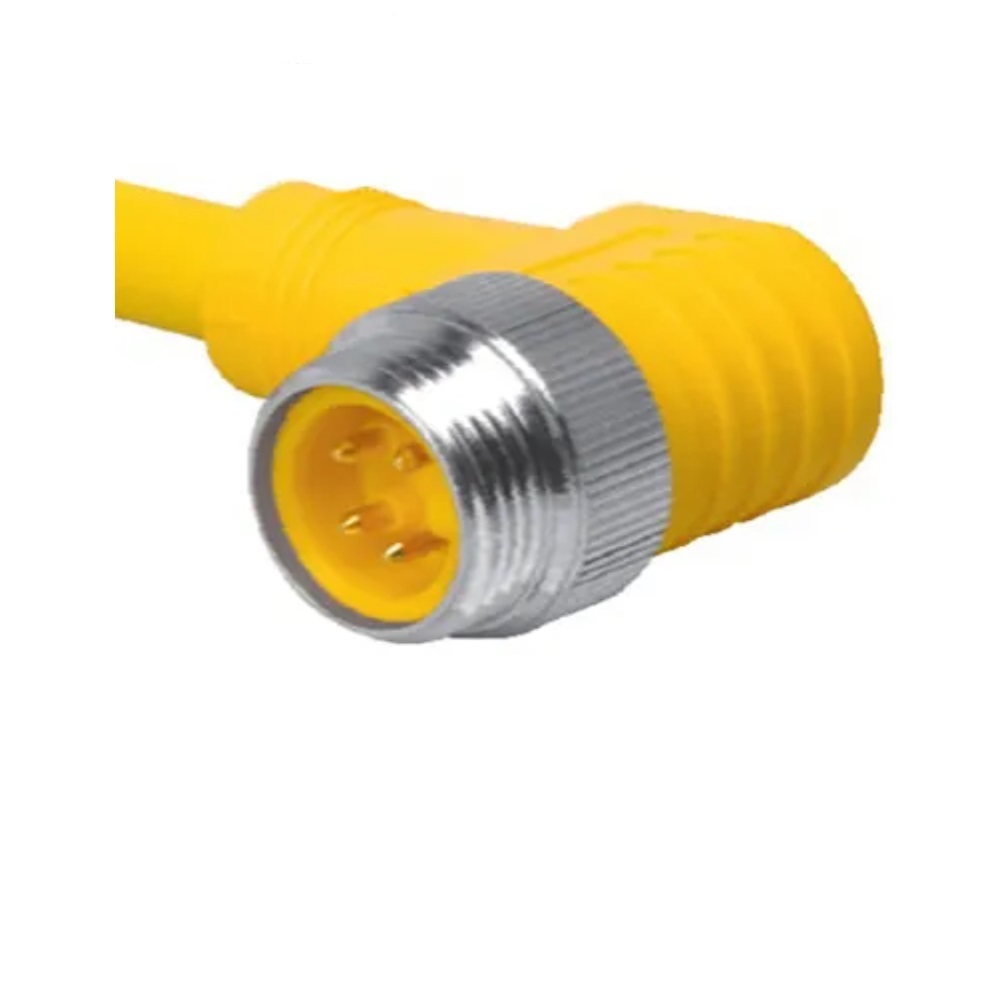 WSM 66-4M TURCK CORDSET<BR>6 PIN 7/8" MINI MALE ELB 4M PVC YE 16AWG 600VAC/DC