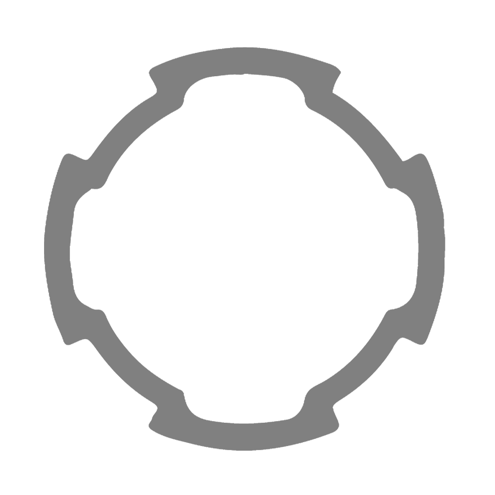 10D-28G-0 MODULAR SOLUTION D28 EXTRUDED PROFILE<BR>28MM OD FRAME WITH RIDGE MOUNT & INTERNAL 4M LONG