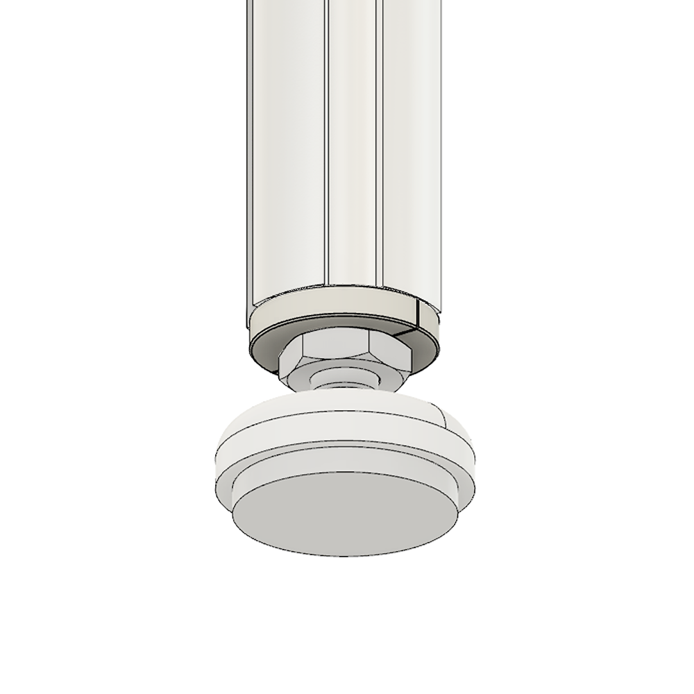 32D-28F-0 MODULAR SOLUTION D28 FOOT<BR>FOOT CONNECTION FOR M10 STUD