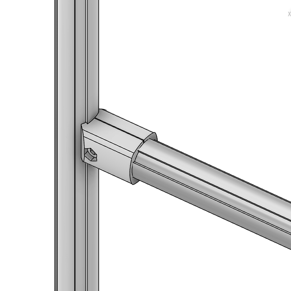 41D-100-0 MODULAR SOLUTION D28 CONNECTOR<BR>CONNECTOR END TO RIDGE MOUNT STRIAGHT