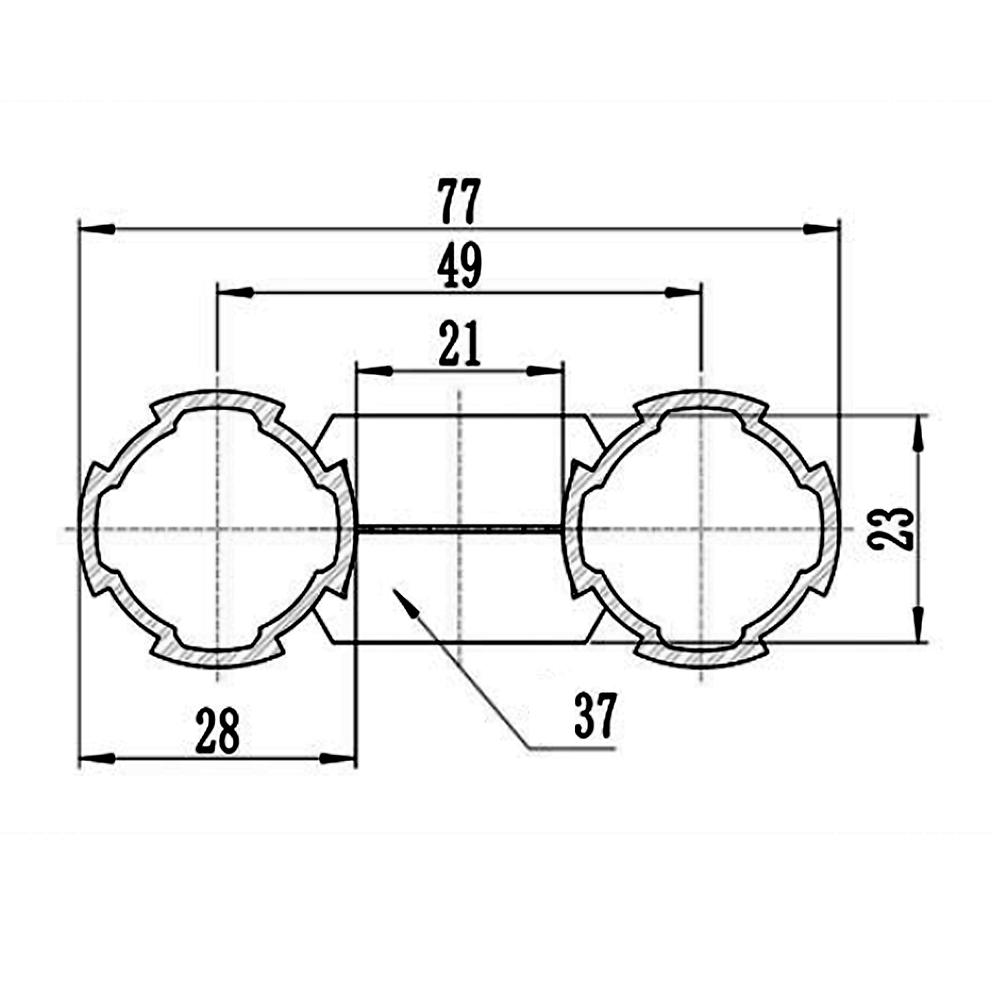 41D-106-0 MODULAR SOLUTION D28 CONNECTOR<BR>DUAL CONNECTOR RIDGE TO RIDGE