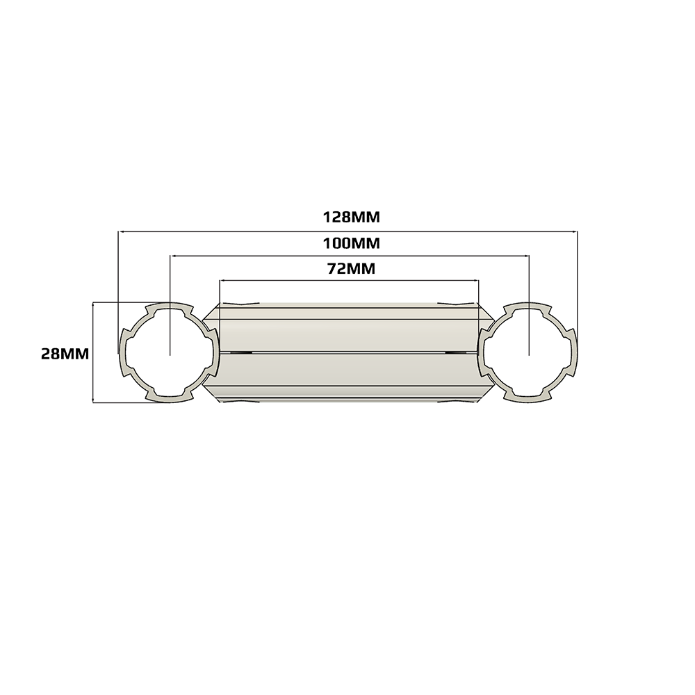 41D-112-0 MODULAR SOLUTION D28 CONNECTOR<BR>DUAL CONNECTOR RIDGE TO RIDGE LONG