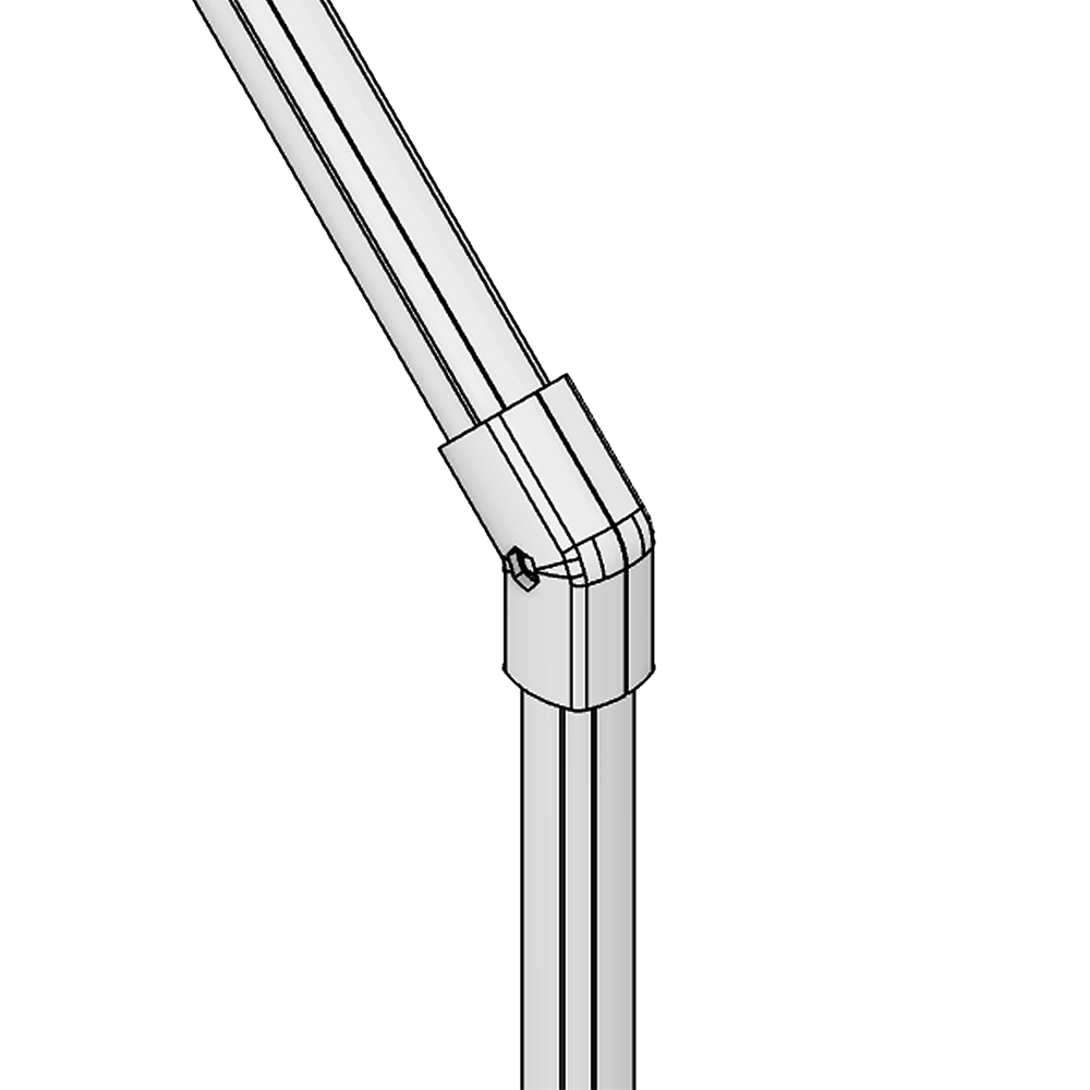 41D-127-0 MODULAR SOLUTION D28 CONNECTOR<BR>135 DEGREE CONNECTOR OUTER END CONNECTION