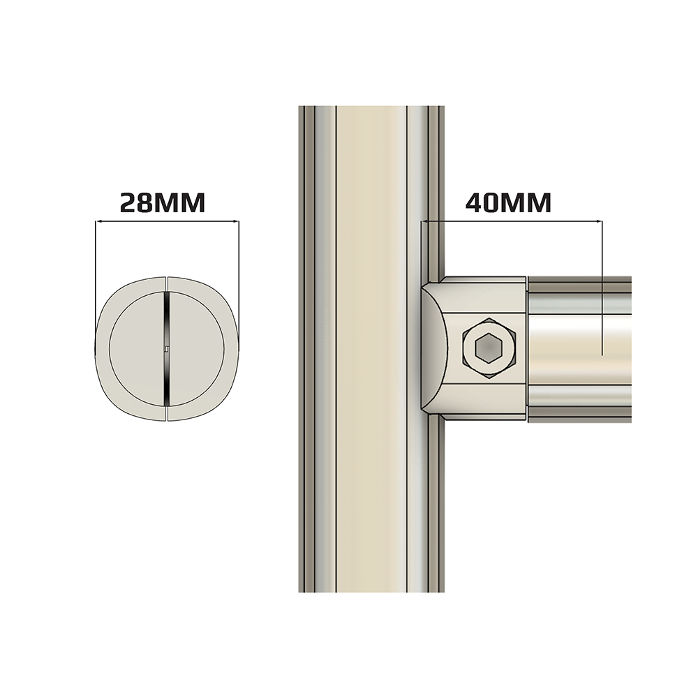 41D-130-0 MODULAR SOLUTION D28 CONNECTOR<BR>CONNECTOR END INTERNAL TO RIDGE STRIAGHT, ROTATE TYPE