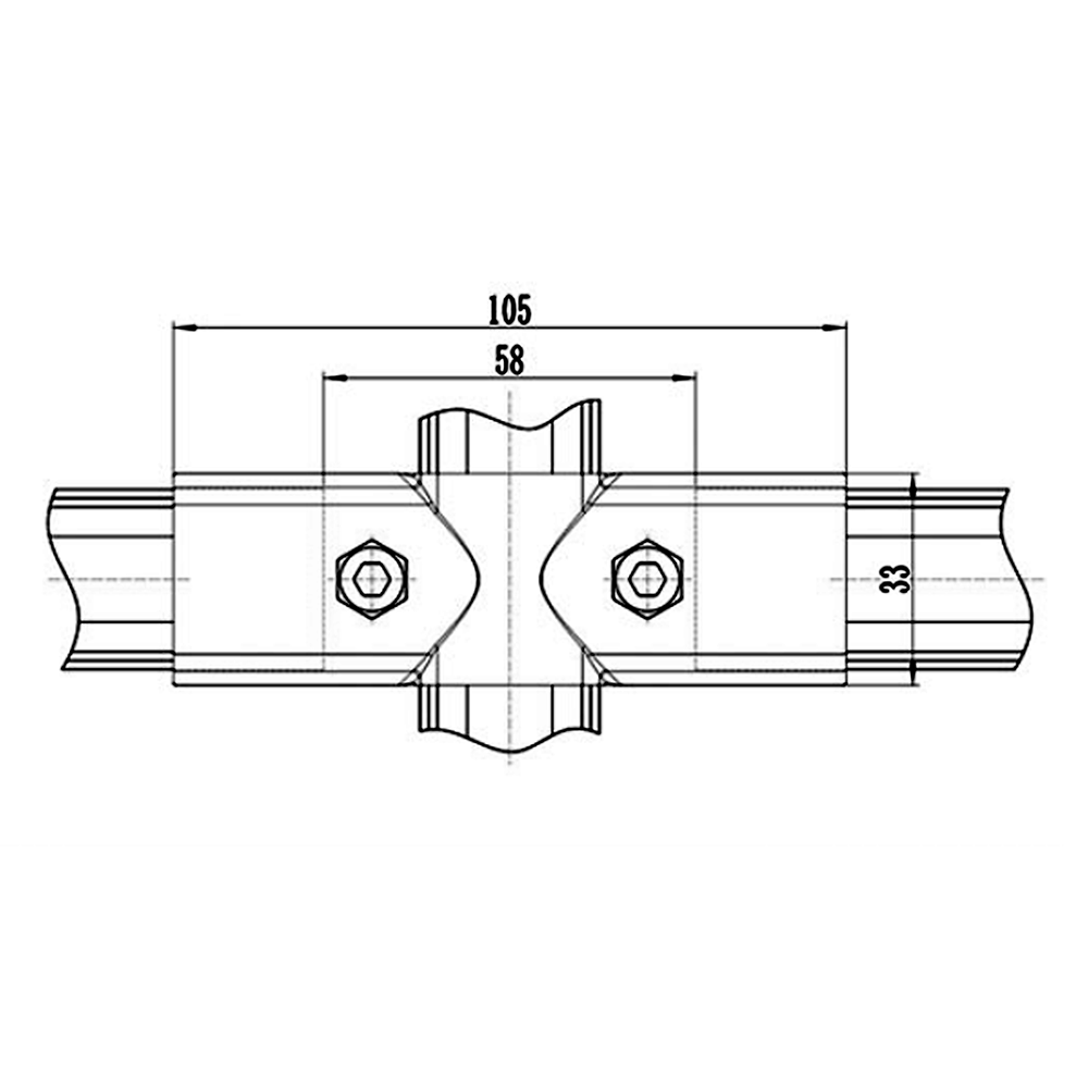 41D-151-0 MODULAR SOLUTION D28 CONNECTOR<BR>CONNECTOR SHAFT TO DUAL END INLINE