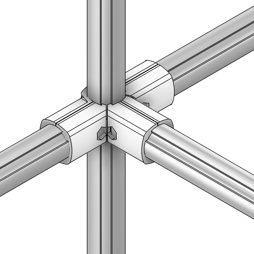 41D-160-0 MODULAR SOLUTION D28 CONNECTOR<BR>CONNECTOR SHAFT TO TRIPPLE END TEE