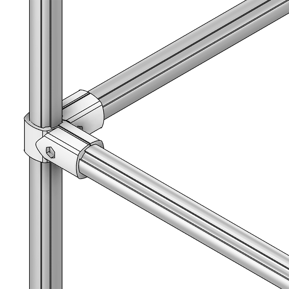 41D-163-0 MODULAR SOLUTION D28 CONNECTOR<BR>CONNECTOR SHAFT TO DUAL END 90 DEGREE